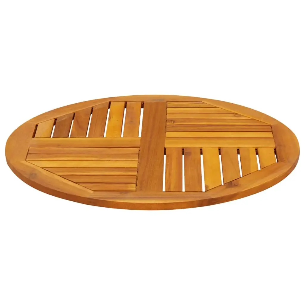 Round Acacia Wood Table Top 70cm Diameter 2cm Thick Replacement for Dining and Garden Decor
