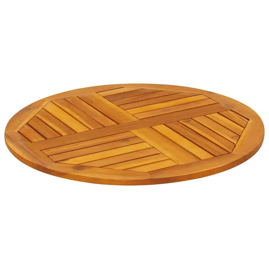 Round Acacia Wood Table Top 70cm Diameter 2cm Thick Replacement for Dining and Garden Decor