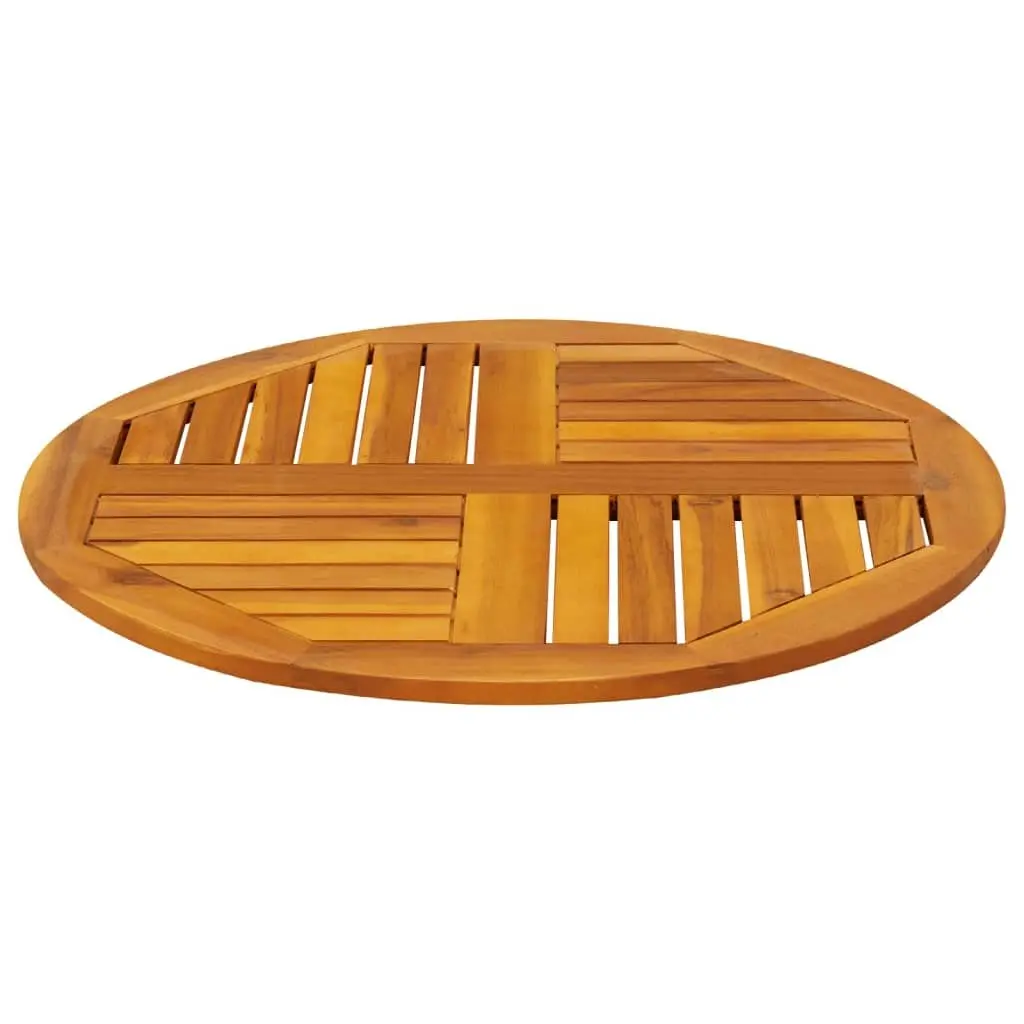 Round Acacia Wood Table Top 70cm Diameter 2cm Thick Replacement for Dining and Garden Decor