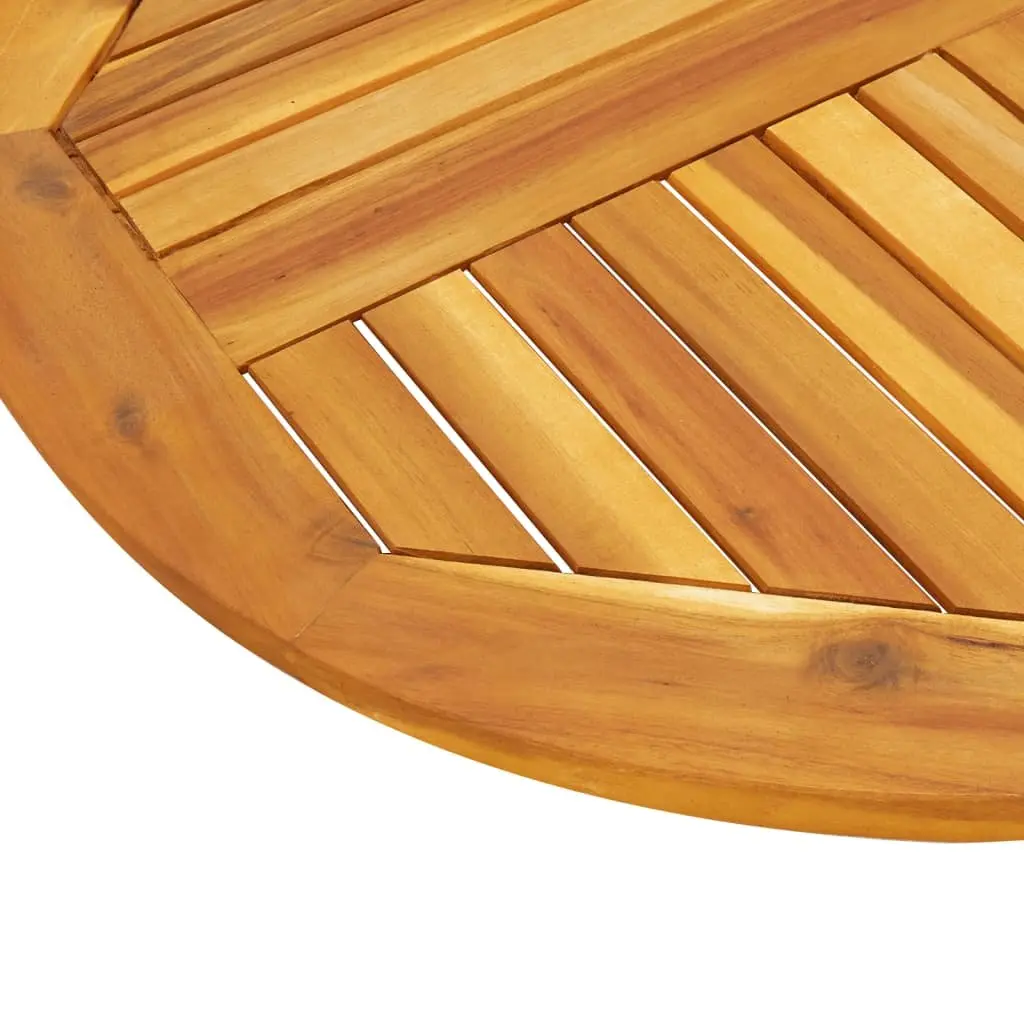 Round Solid Wood Table Top Acacia Ø80x2.2 cm Brown