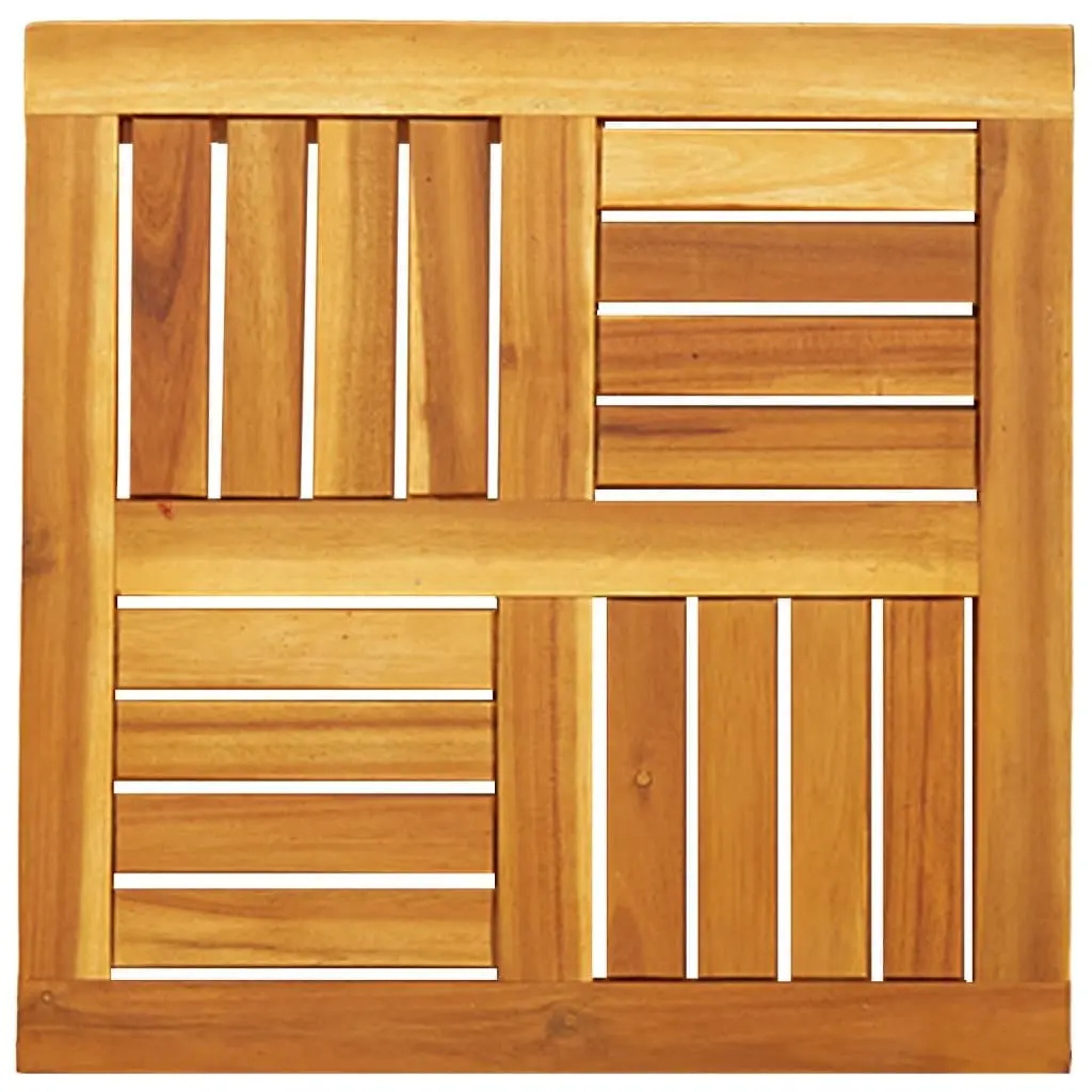 Square Wooden Table Top 50x50x2 cm Brown Replacement Tabletop Acacia Wood