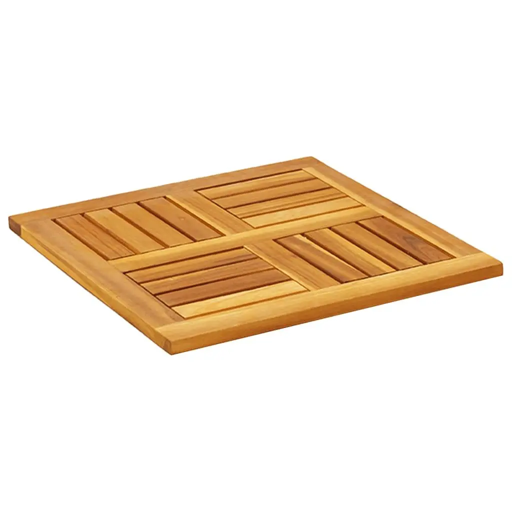 Square Wooden Table Top 50x50x2 cm Brown Replacement Tabletop Acacia Wood