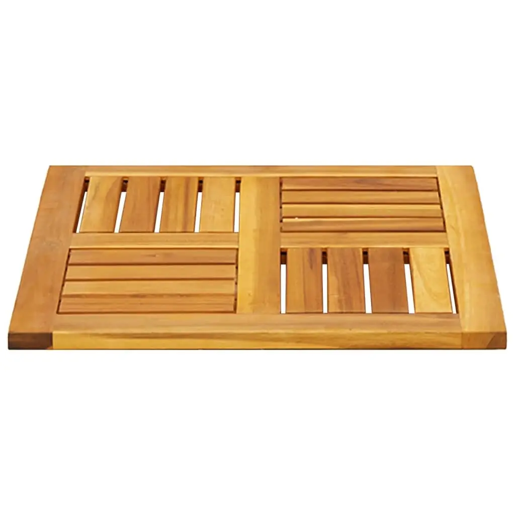 Square Wooden Table Top 50x50x2 cm Brown Replacement Tabletop Acacia Wood