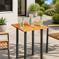 Brown Acacia Square Table Top 60x60x2 cm for Dining