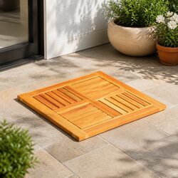 Brown Acacia Square Table Top 60x60x2 cm for Dining