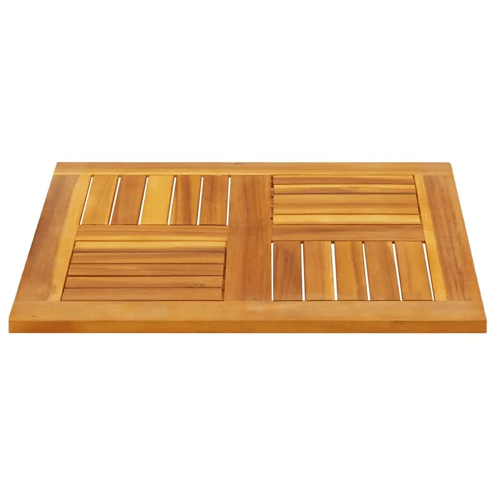 Square Wooden Table Top Brown 60x60x2 cm Solid Acacia Replacement Dining Garden