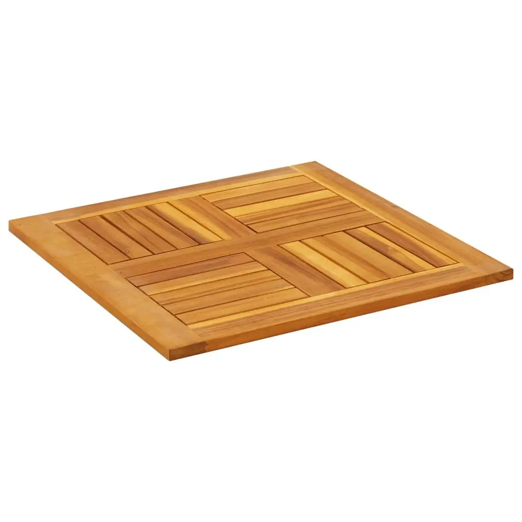 Square Wooden Table Top Brown 60x60x2 cm Solid Acacia Replacement Dining Garden