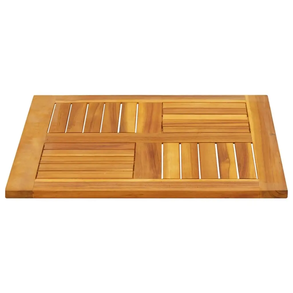 Square Wooden Table Top Brown 60x60x2 cm Solid Acacia Replacement Dining Garden