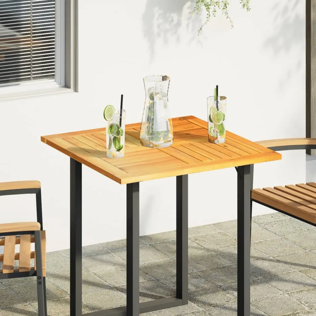 Square Table Top 70x70x2cm Wooden Acacia Solid Wood Garden Dining Replacement