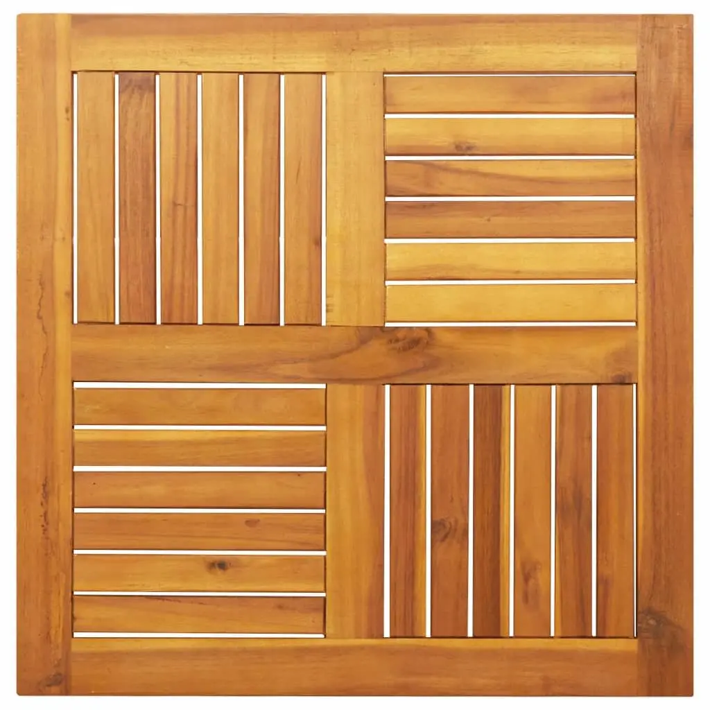 Square Table Top 70x70x2cm Wooden Acacia Solid Wood Garden Dining Replacement