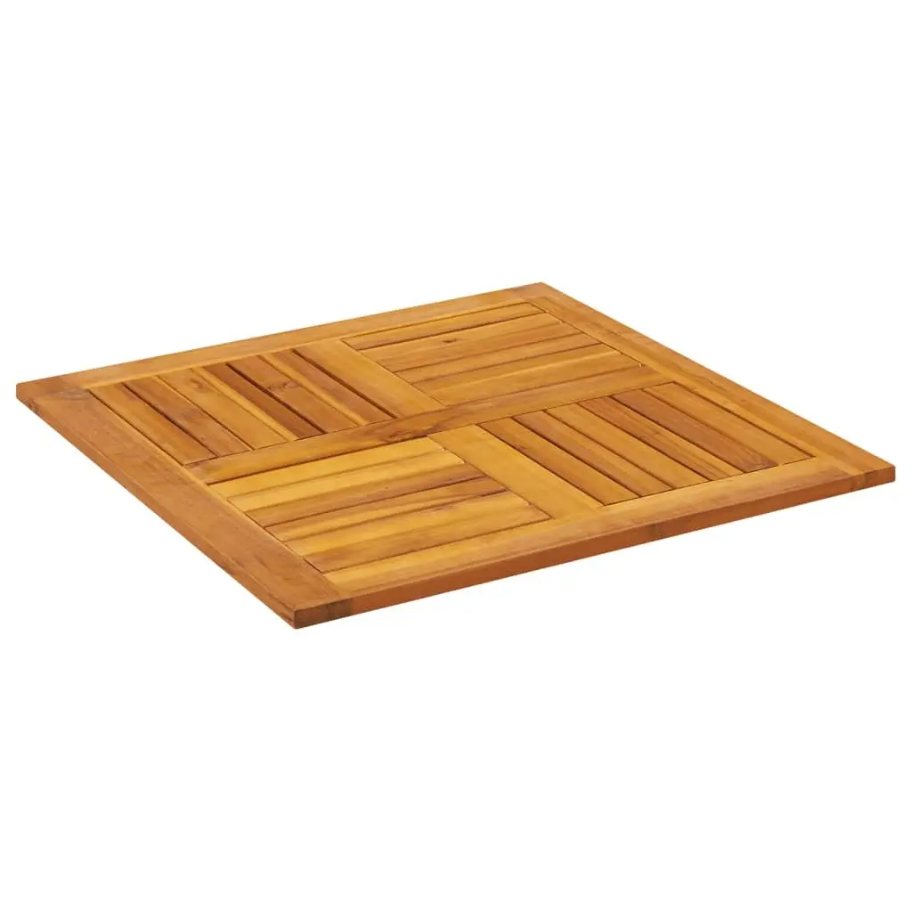 Square Table Top 70x70x2cm Wooden Acacia Solid Wood Garden Dining Replacement