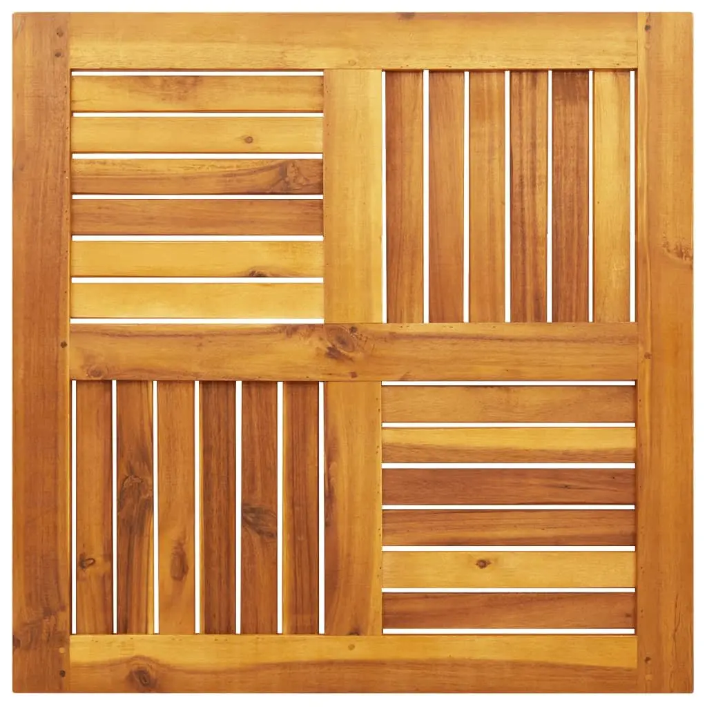 Square Table Top 70x70x2cm Wooden Acacia Solid Wood Garden Dining Replacement