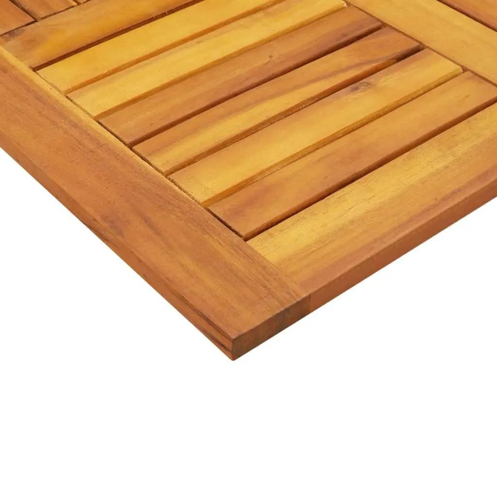 Square Table Top 70x70x2cm Wooden Acacia Solid Wood Garden Dining Replacement