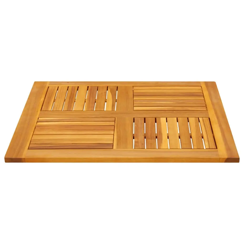 Square Wooden Table Top 80x80cm Brown Solid Acacia Replacement Dining Garden