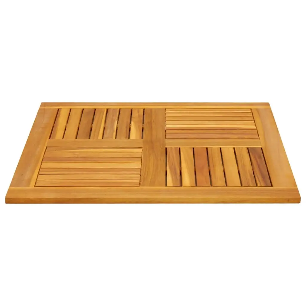 Square Wooden Table Top 80x80cm Brown Solid Acacia Replacement Dining Garden