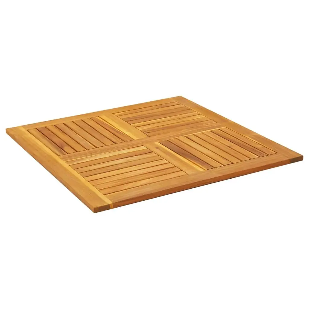 Brown Acacia Solid Wood Square Table Top 90x90x2.2 cm