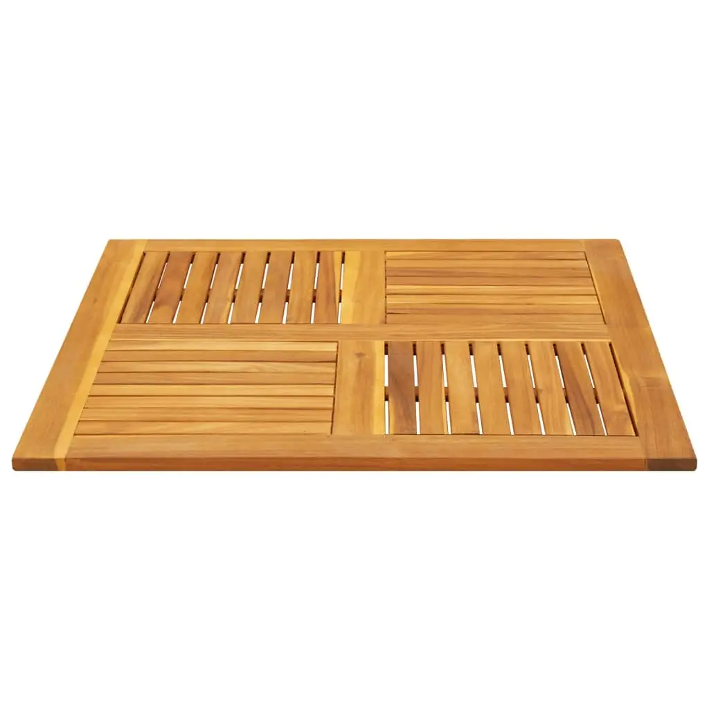 Brown Acacia Solid Wood Square Table Top 90x90x2.2 cm