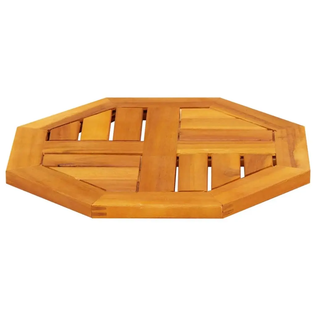 Octagonal Wooden Table Top Brown 40x40x2 cm Solid Acacia