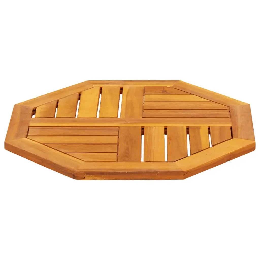 Octagonal Wooden Table Top Brown 50x50x2 cm Solid Acacia Wood Garden Dining Furniture Replacement