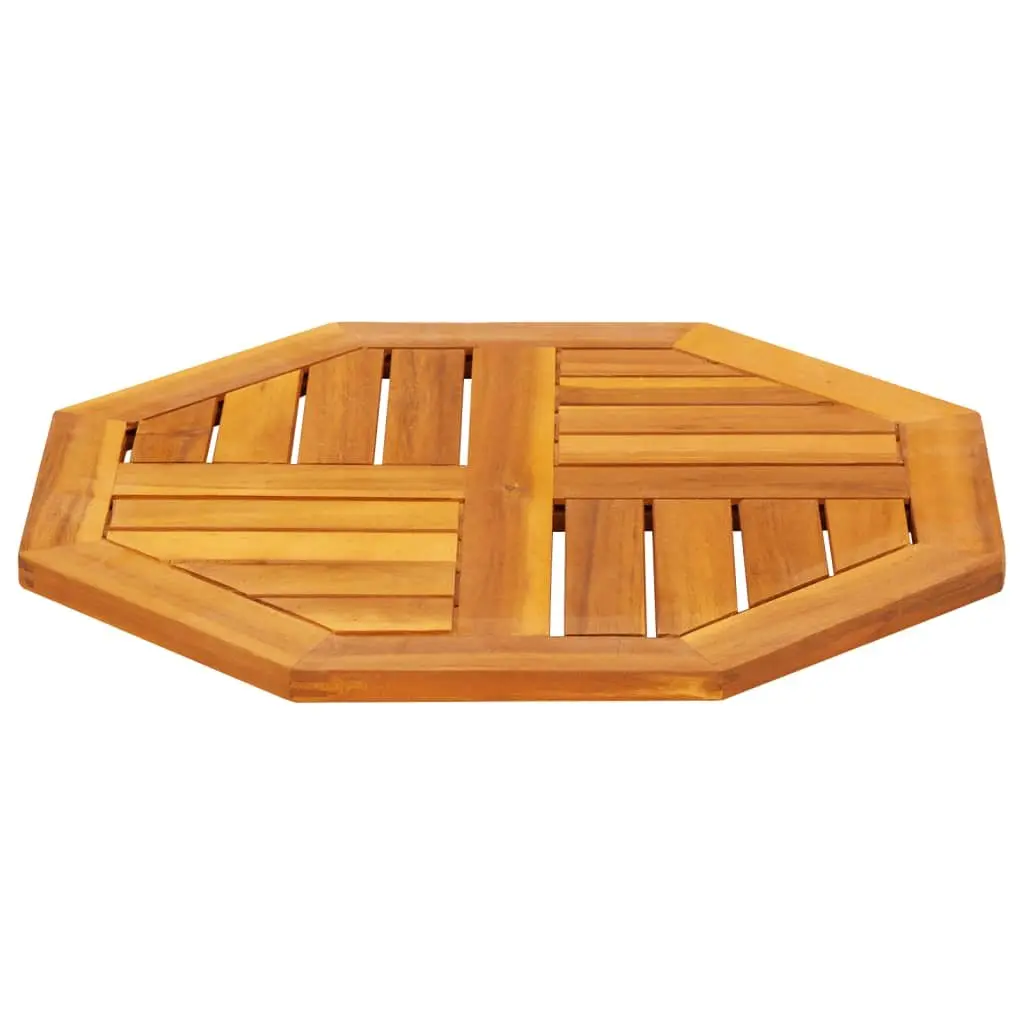 Octagonal Wooden Table Top Brown 50x50x2 cm Solid Acacia Wood Garden Dining Furniture Replacement