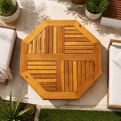 Octagonal Acacia Wood Table Top 80x80x2.2cm Replacement
