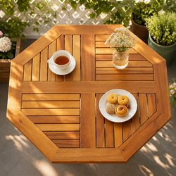 Octagonal Acacia Wood Table Top 80x80x2.2cm Replacement