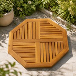 Warm Acacia Wood Octagonal Table Top 90x90x2.2 cm