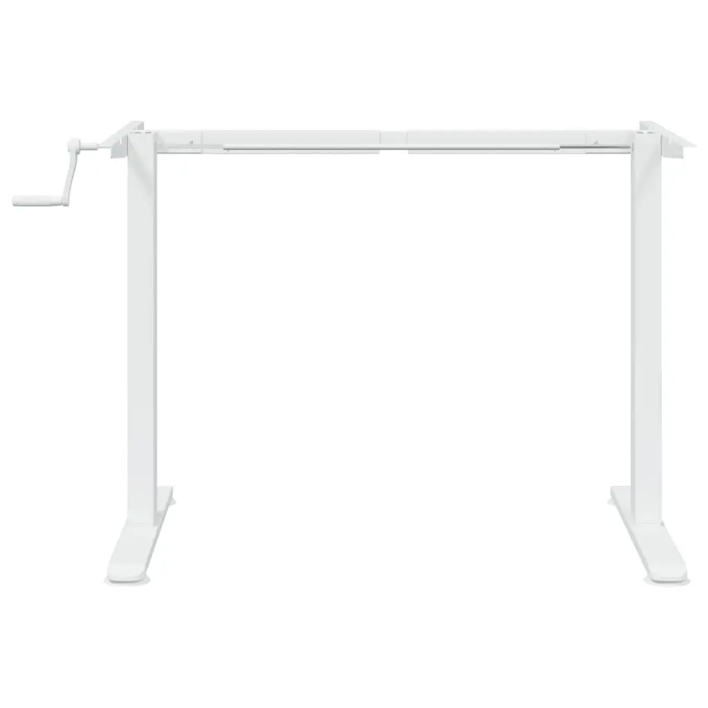 White Steel Adjustable Standing Desk Frame for Home Office