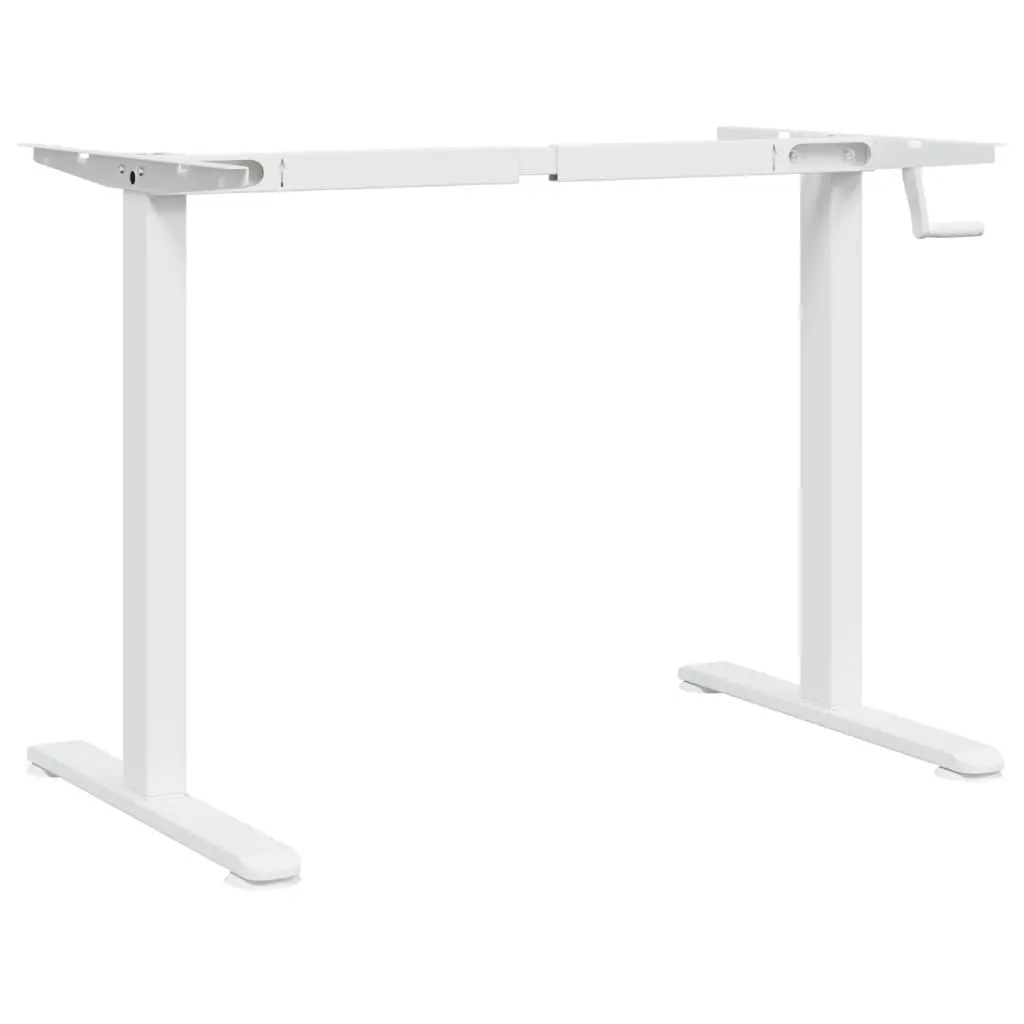 White Steel Adjustable Standing Desk Frame for Home Office