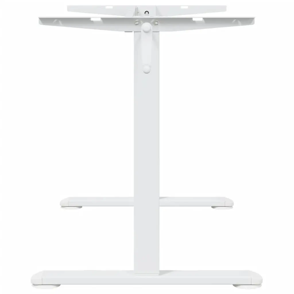 White Steel Adjustable Standing Desk Frame for Home Office