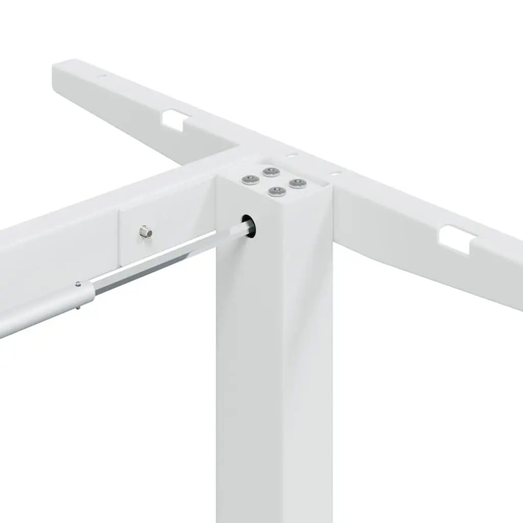 White Steel Adjustable Standing Desk Frame for Home Office