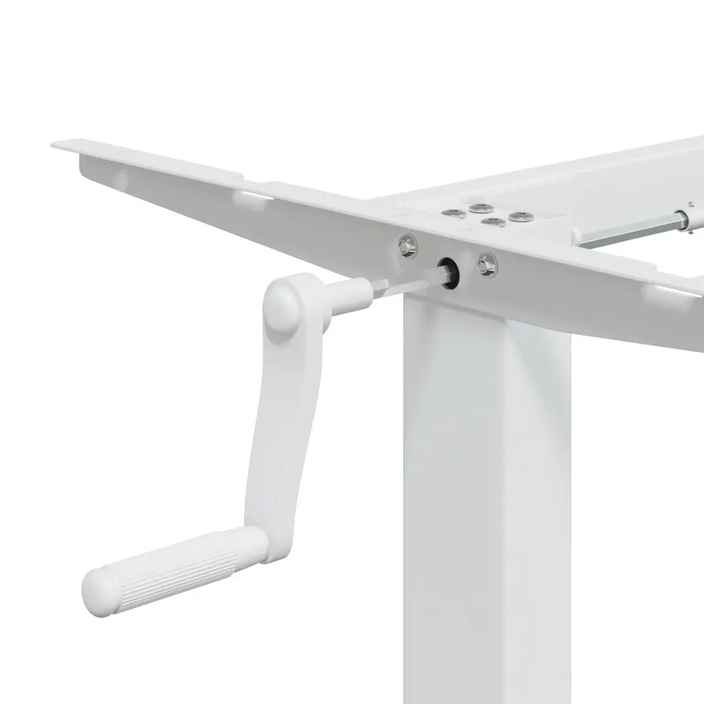 White Steel Adjustable Standing Desk Frame for Home Office