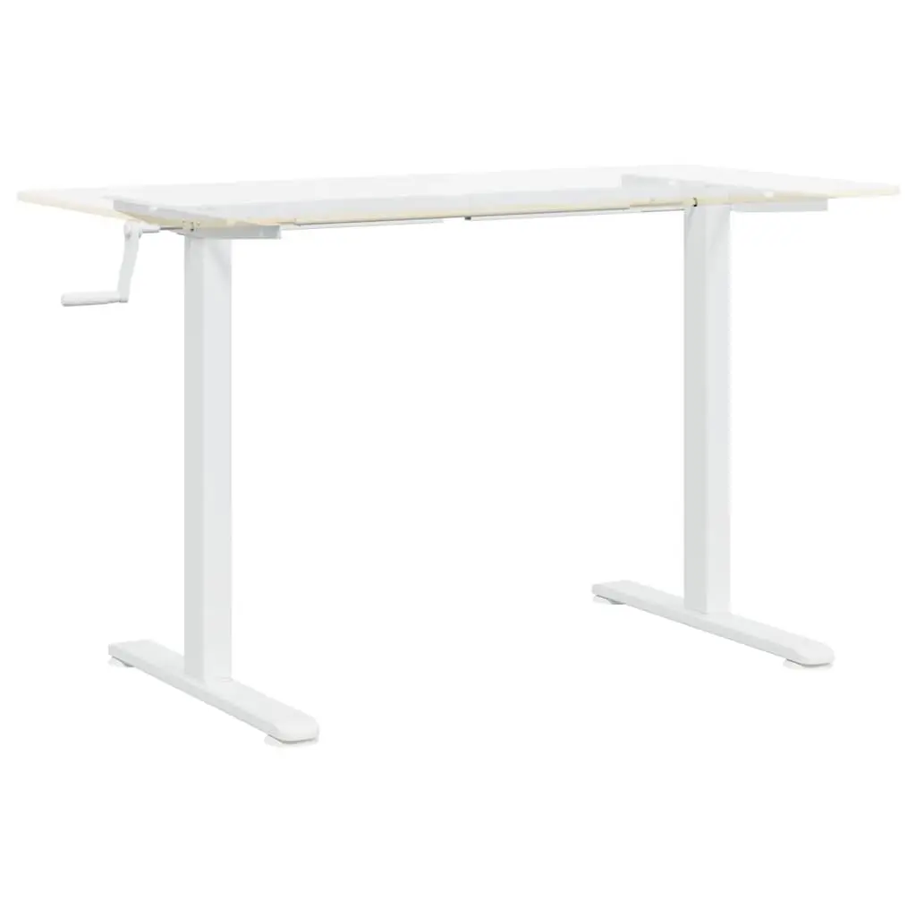 White Steel Adjustable Standing Desk Frame for Home Office