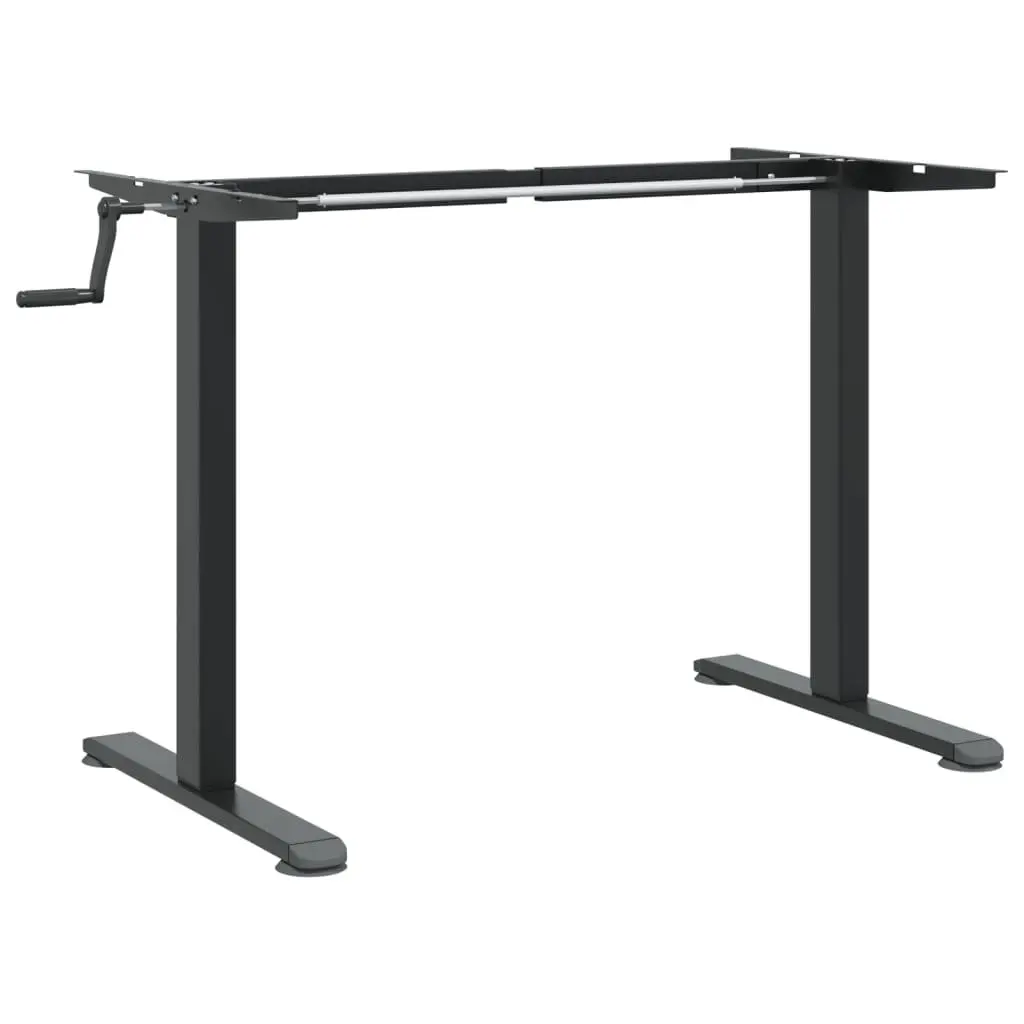 Black Steel Adjustable Standing Desk Frame for Comfort