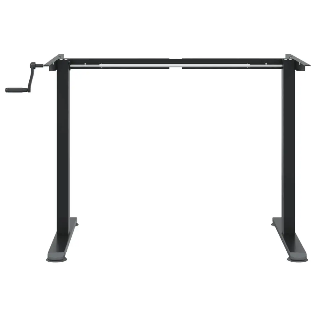 Black Steel Adjustable Standing Desk Frame for Comfort
