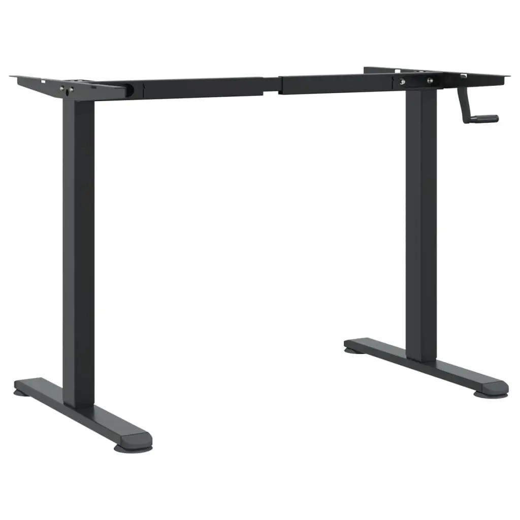 Black Steel Adjustable Standing Desk Frame for Comfort