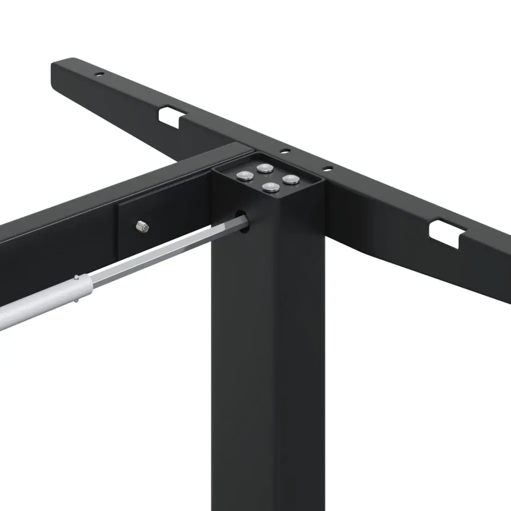 Black Steel Adjustable Standing Desk Frame for Comfort