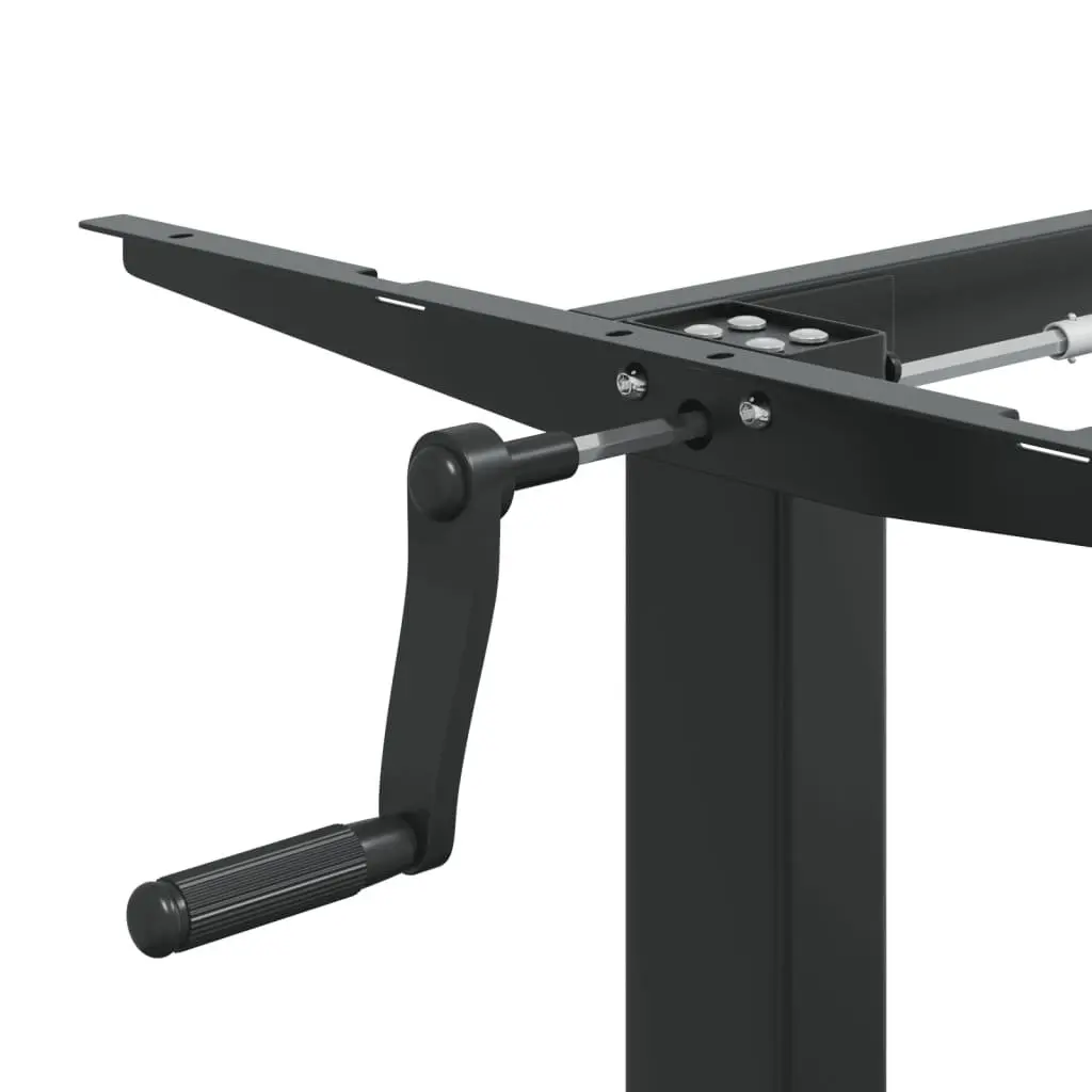 Black Steel Adjustable Standing Desk Frame for Comfort