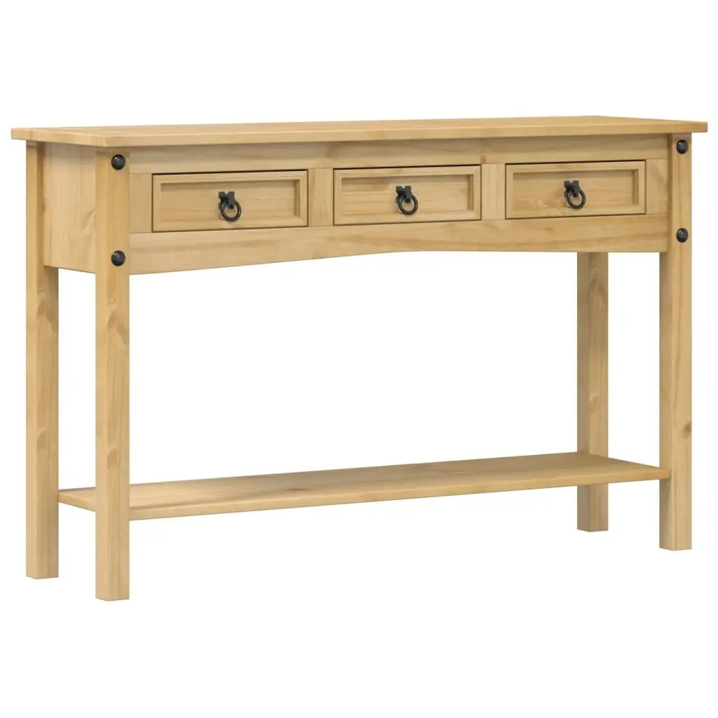 Solid Wood Pine Console Table with 3 Drawers
