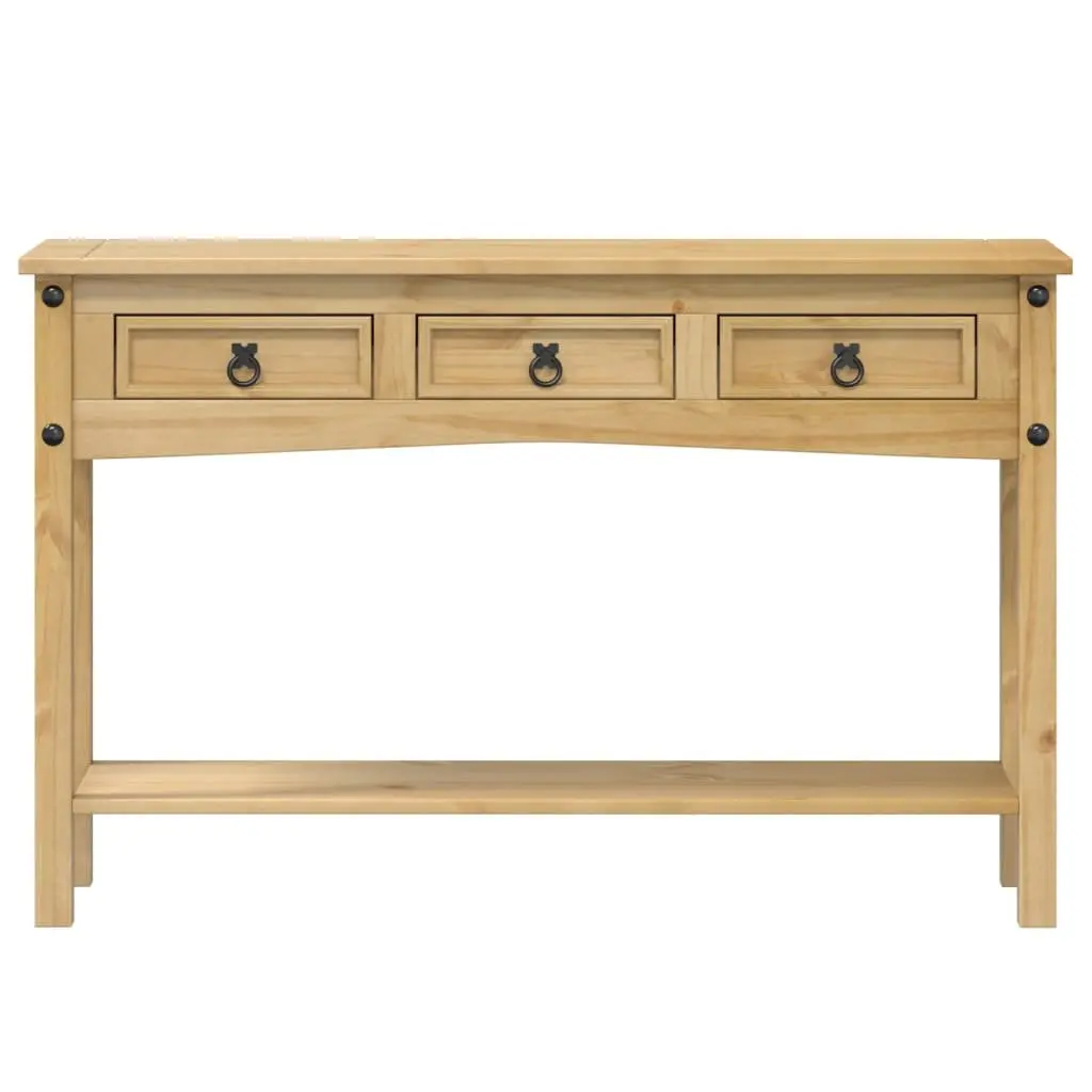 Solid Wood Pine Console Table with 3 Drawers