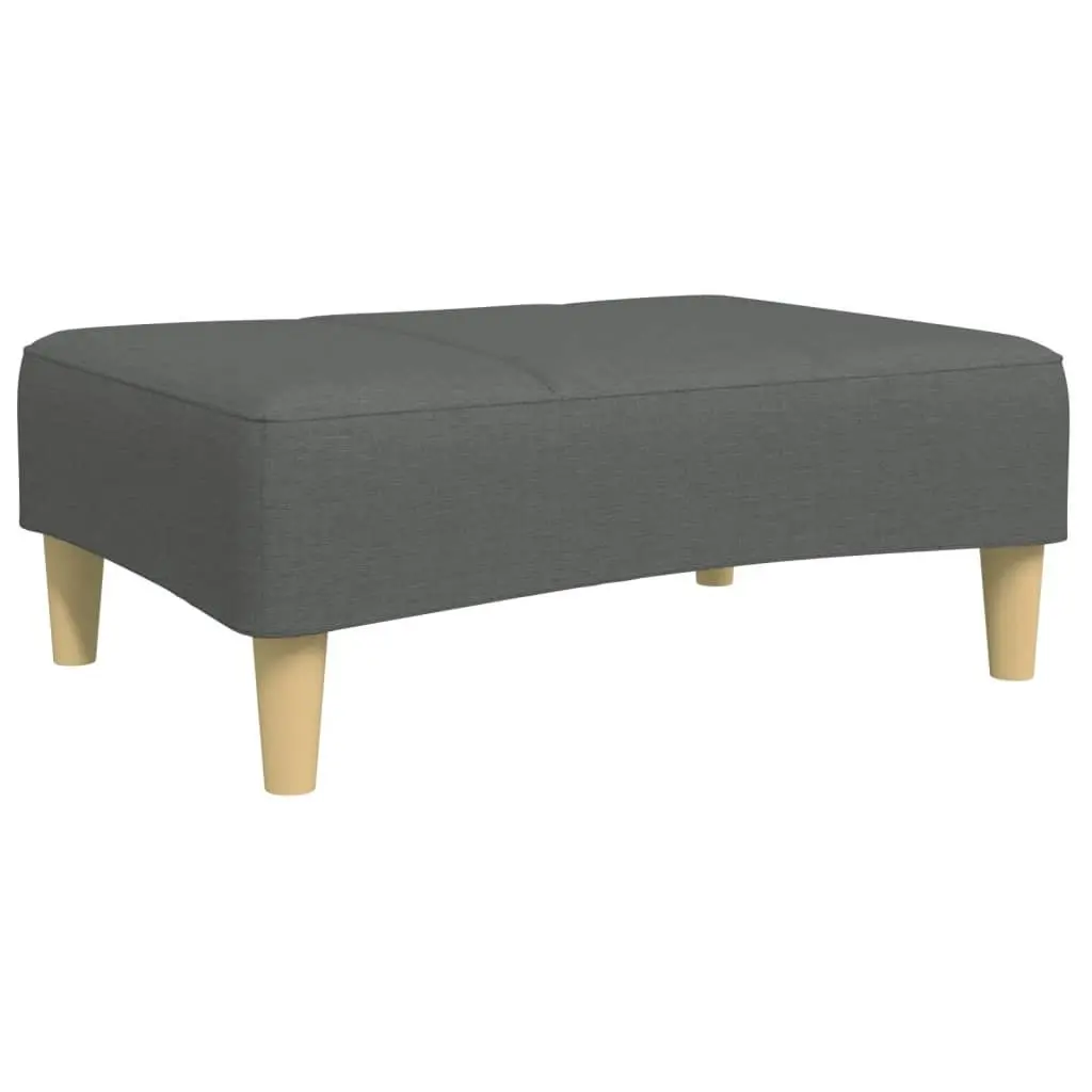 Footstool Dark Grey 77x55x31 cm Fabric Plywood Frame
