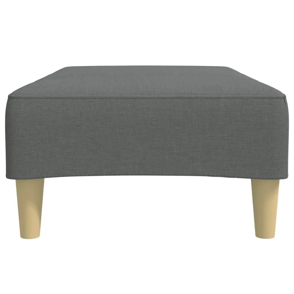 Footstool Dark Grey 77x55x31 cm Fabric Plywood Frame