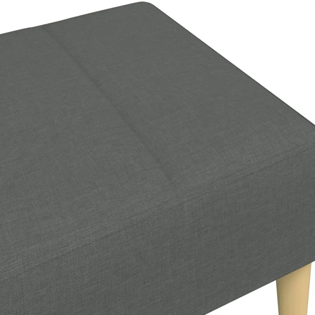 Footstool Dark Grey 77x55x31 cm Fabric Plywood Frame