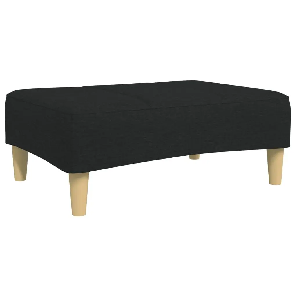 Black Fabric Footstool for Living Spaces