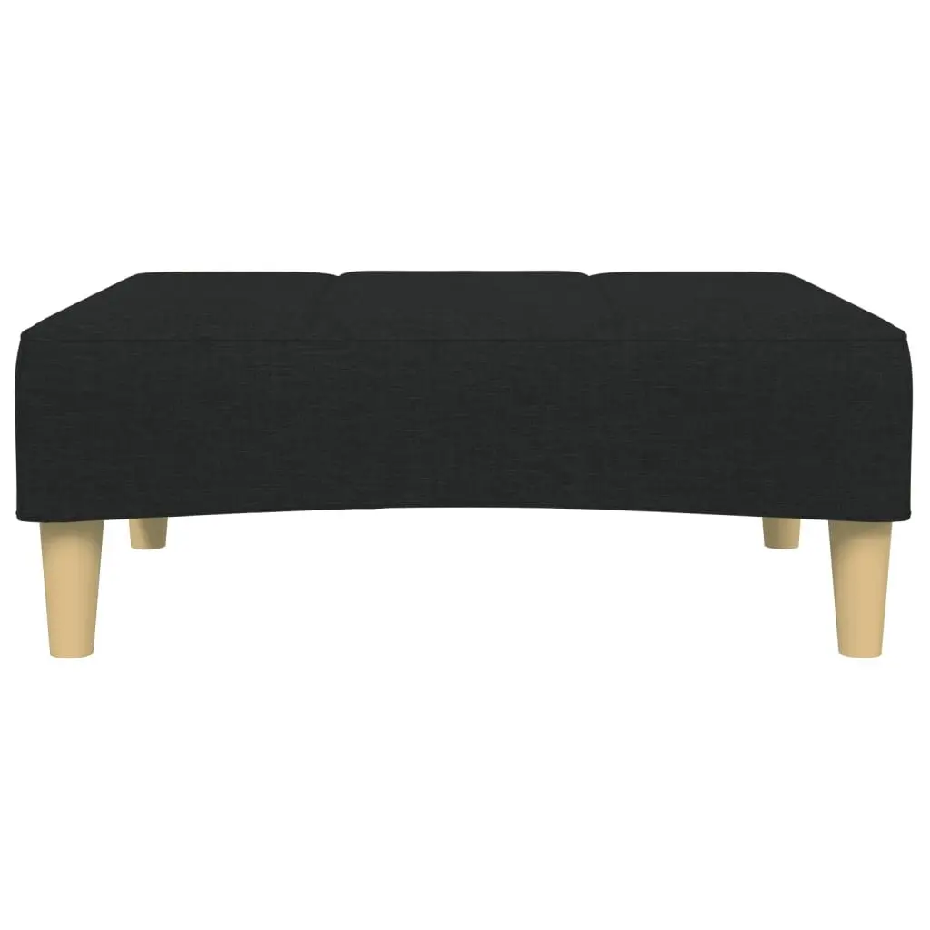 Black Fabric Footstool for Living Spaces