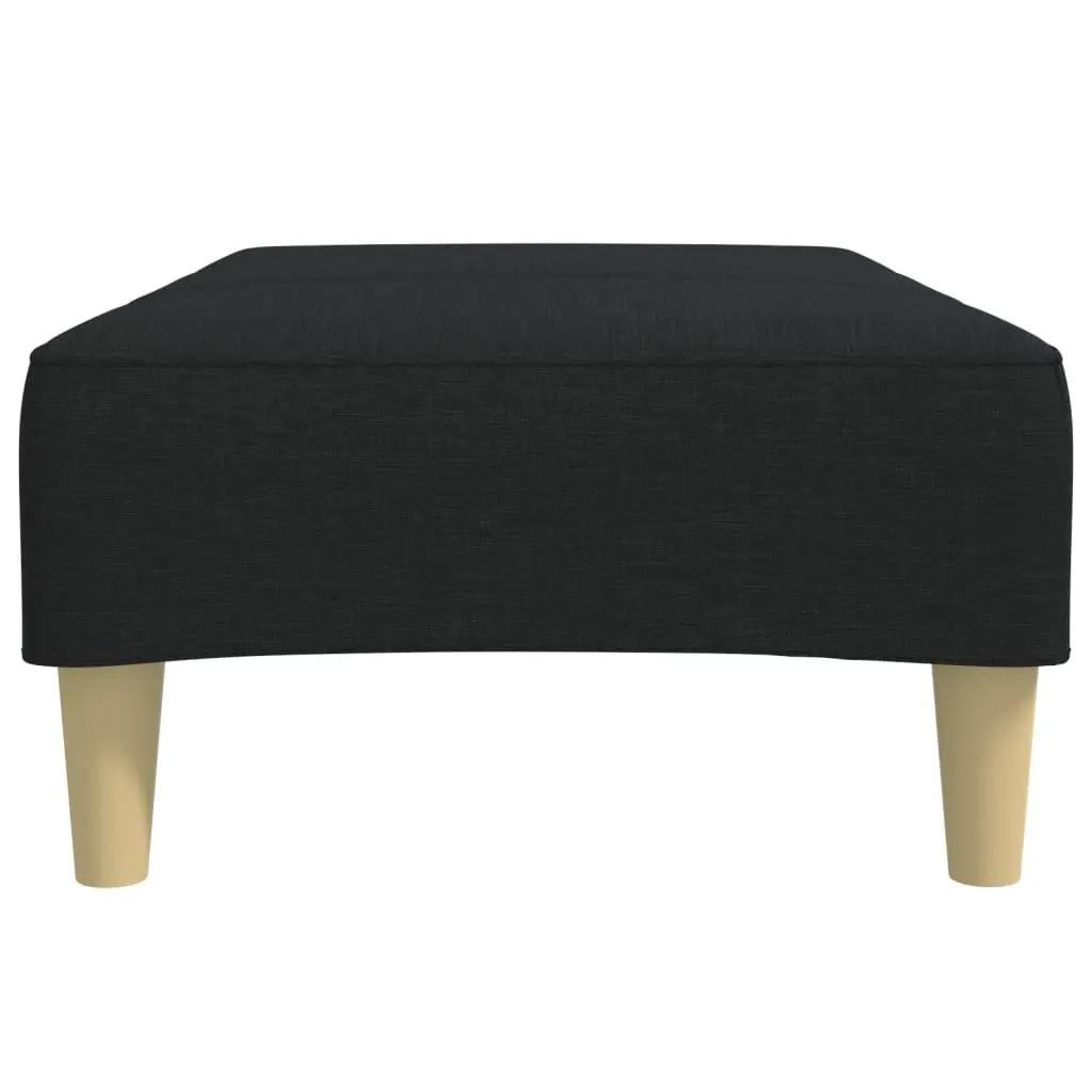 Black Fabric Footstool for Living Spaces