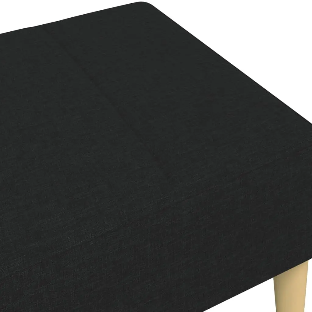Black Fabric Footstool for Living Spaces