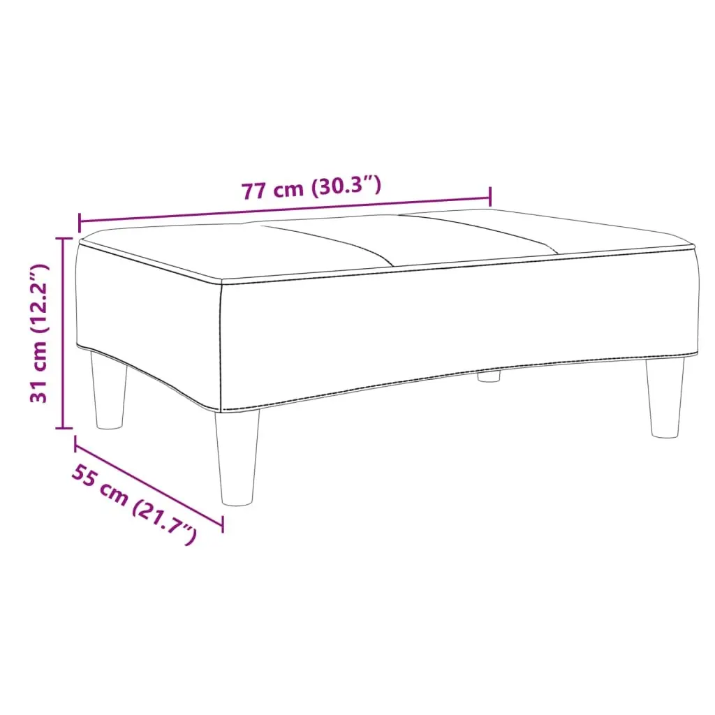 Black Fabric Footstool for Living Spaces