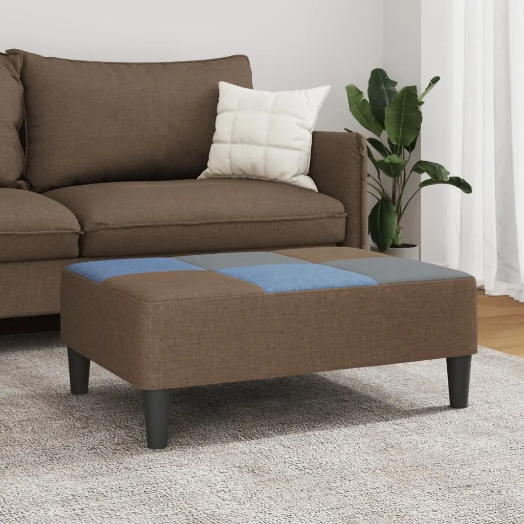 Patchwork Fabric Footstool for Living Room Comfort