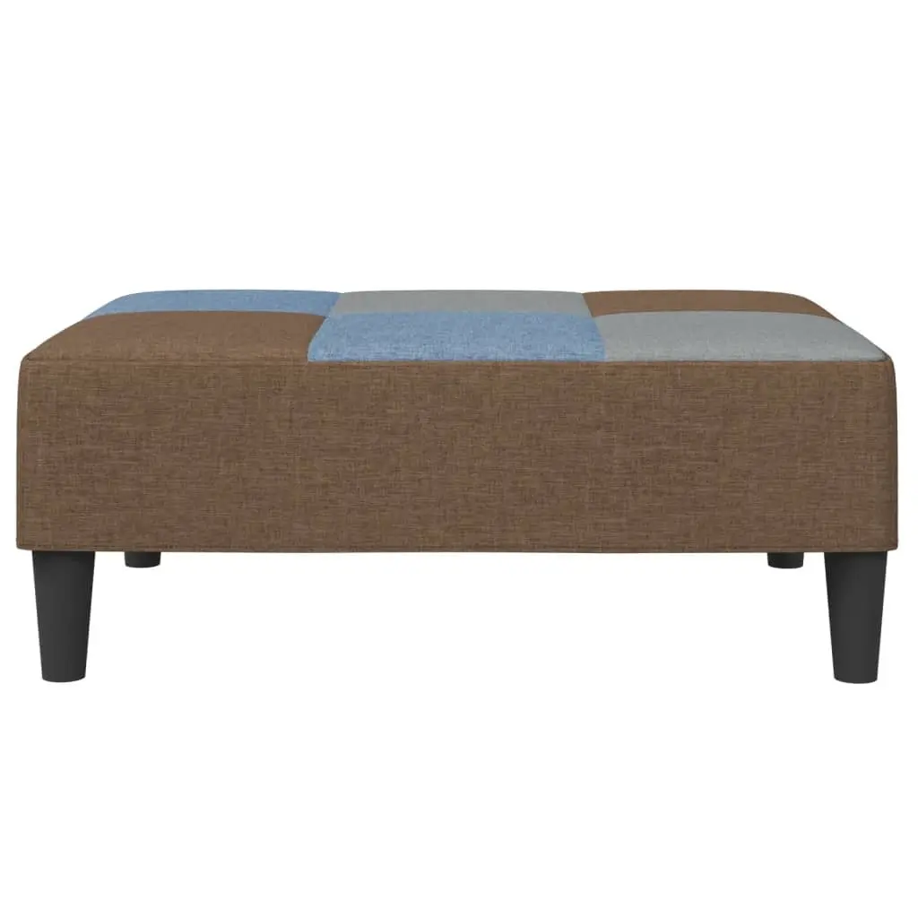 Patchwork Fabric Footstool for Living Room Comfort